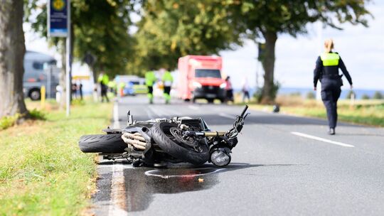 Schwerer Motorradunfall