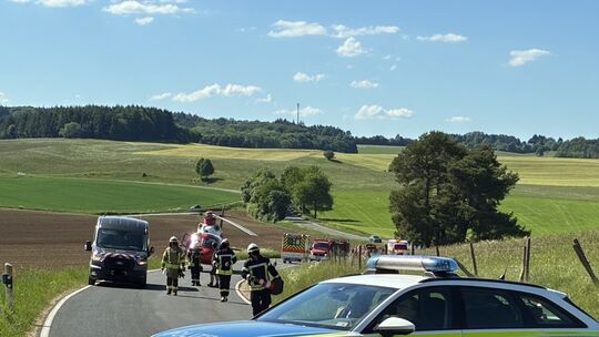Übersichtsaufnahme während der Unfallaufnahme