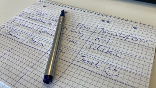 Stadt, Land, Fluss: Ein Bauernhoftier mit "I"? Klar, der "Iesel" - zumindest auf Hunsrücker Platt eine Lösung, mit der man punkt