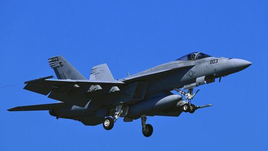 F/A-18-Kampfflugzeug der U.S. Navy