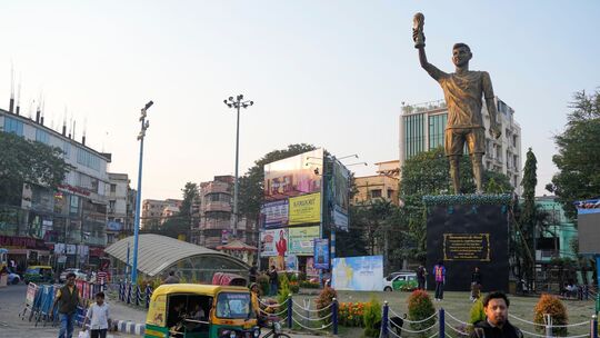 Messi-Statue in Indien