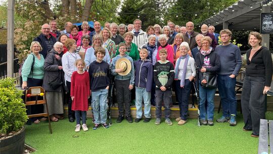 Die Reisegruppe aus Wissen, hier zusammen mit Freunden aus Letchworth und Chagny.