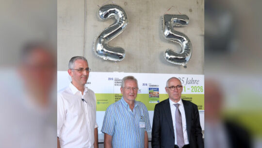 Seit 25 Jahren ein Team: Rainer Lauf (Mitte) mit Triwo-Gründer Peter Adrian (rechts) und Marco Krohn, der seit 2015 als Geschäft