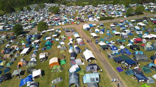 Vorbereitung auf Open-Air-Festival «Rock am Ring»