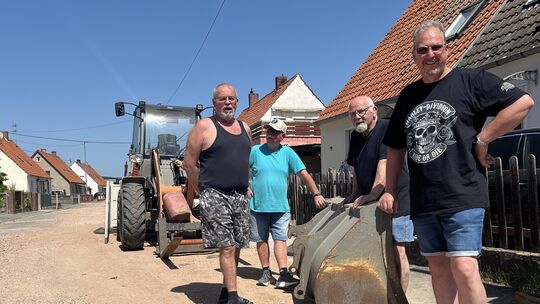 Wilhelm Zimmermann (von links), Herbert Hofmann, Gerd Januszewski und Holger Brandscheid.