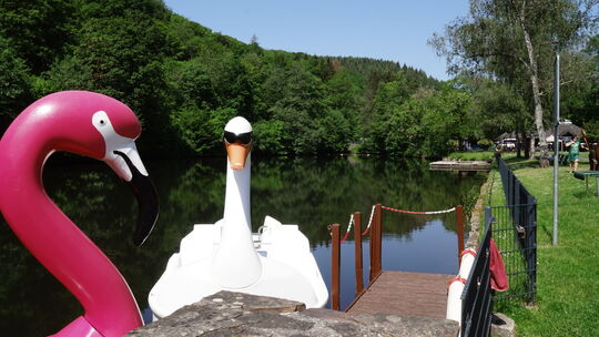 Am Tag der Fotoaufnahmen lagen die beiden Tretboote am Haltetau. Das dürfte sich am 6. Juni wie auch am 22. August ändern. Von j