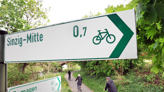 So sah es am Ahrradweg in Sinzig vor der Flut im Jahr 2021 aus.