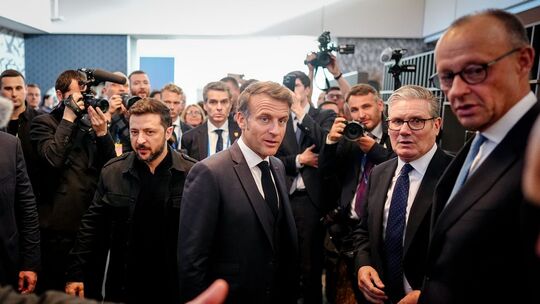 Selenskyj, Macron, Starmer und Merz Selenskyj, Macron, Starmer und Merz
