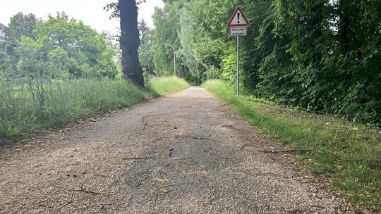Der Geh- und Radweg (in Richtung Lay) am Moselweißer Ufer ist stellenweise schadhaft. Die Stadt Koblenz will ihn sanieren und ve