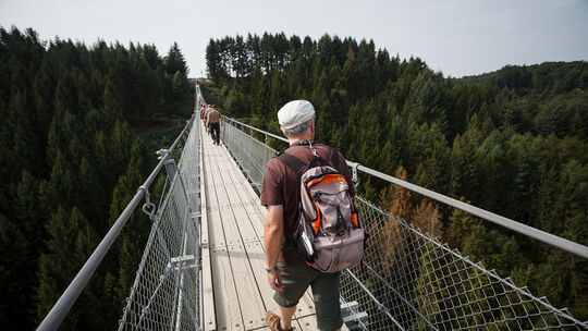 Die Geierlay-Hängeseilbrücke zählt zu den touristischen Highlights im Hunsrück. Nun sollen weitere Hängeseilbrücken ihrem Vorbil