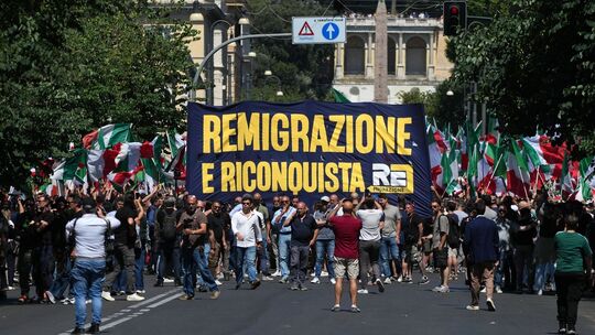 Demonstration «Remigration und Rückeroberung» in Rom