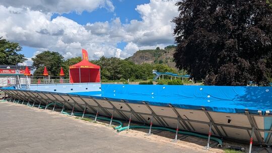 Das neue Pop-Up-Schwimmbecken in Remagen