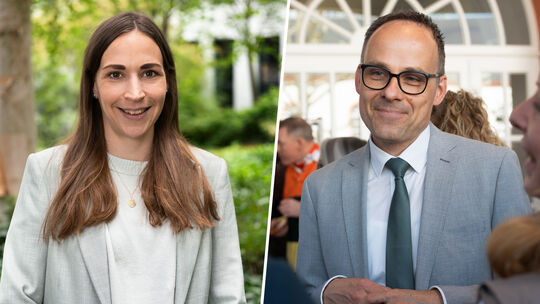Vanessa Fischer ist nicht nur Landesbeauftragte für den Wiederaufbau, sondern auch für die Buga. Denis Alt kümmert sich um das U Vanessa Fischer ist nicht nur Landesbeauftragte für den Wiederaufbau, sondern auch für die Buga. Denis Alt kümmert sich um das U