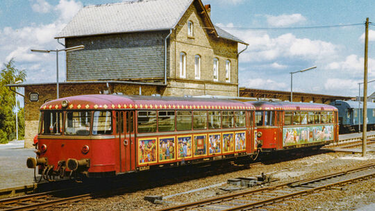 Die roten Brummer galten als Markenzeichen der Hunsrückquerbahn.