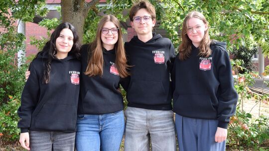 Haben das Abi in der Tasche: (von links) Marlene Mutschler, Emma Wenz, Christopher Buxbaum und Maike Behrens