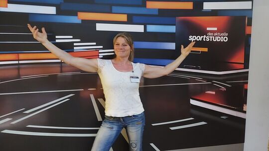 Ein Bild mit Symbolcharakter: Katja Gerhardt, die sich jüngst in ihrer Altersklasse den Titel als Deutsche Meisterin im Turnen s
