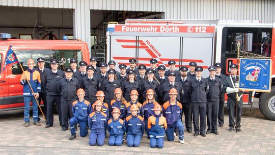 Auf das 100-jährige Jubiläum freuen sich 29 Aktive der Freiwilligen Feuerwehr Dörth und 11 Mitglieder in der Jugendfeuerwehr. Di