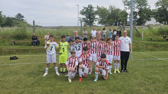 Den Fußballer-Kreismeistertitel der D-Junioren sicherte sich das Team des VfL Bad Ems. Vorne von links: Daniil Prokhnich, Ajan J