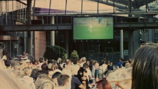 2:2 ist die Partie gegen Ghana am Samstag, 21. Juni 2014, ausgegangen. Beim Public Viewing in Siegburg war damals einiges los.