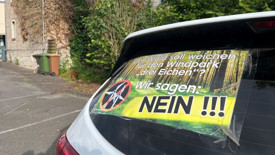 Gegen einen möglichen Windpark "Drei Eichen" gibt es Protest.