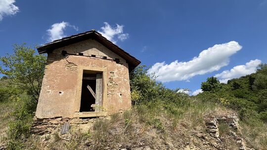 Verlassenes Häuschen im "Montfort"-Rebhang in Odernheim.
