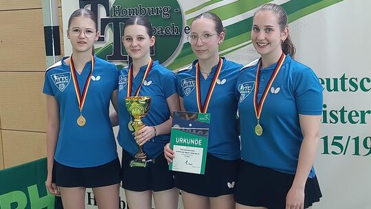Setzen sich im Südwesten durch und wollen jetzt auch bei der DM abliefern: die Wirgeser Tischtennis-Talente (von links) Magdalen