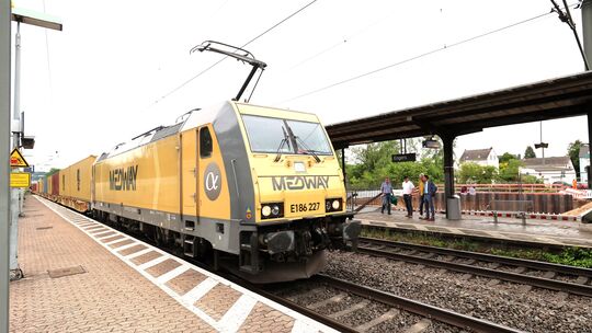 Der Engerser Bahnhof wird ebenfalls saniert.