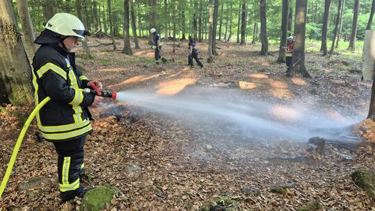 Die Wehrleute brauchten rund 4000 Liter Wasser, um den Schwelbrand vollständig zu löschen.