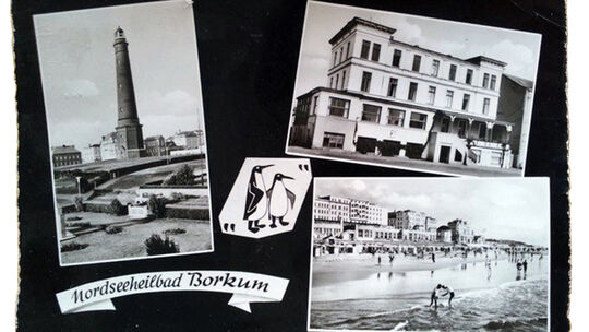 Eine alte Ansichtskarte von der Insel Borkum. An der Nordsee erlebte Bernd Schrupp aus Vielbach Mitte der 1950er-Jahre "tolle se