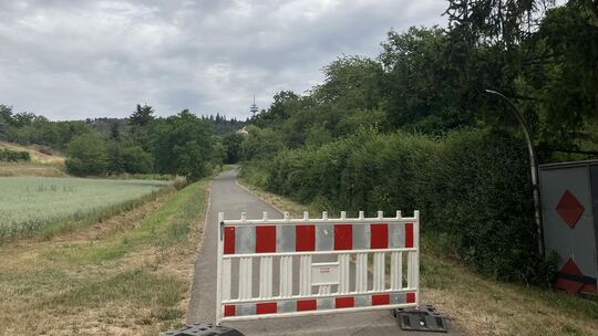 Die Evakuierung und Sperrung von Traisen, hier der Radweg von Norheim hinauf nach Traisen, sorgt für Unverständnis bei Bürger Do