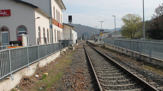 Kein Betrieb auf der Bahnstrecke von Limburg nach Nassau. Dieser Zustand wird nun noch einige weitere Tage andauern.