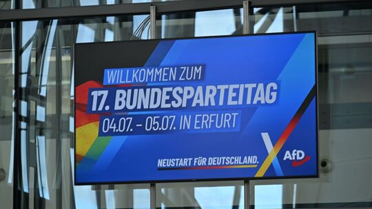 Die AfD trifft sich in der Messe Erfurt Die AfD trifft sich in der Messe Erfurt