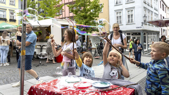 Die kleinsten Besucher kamen beim Sommerfest auf ihre Kosten an zahlreiche Mitmachstationen.