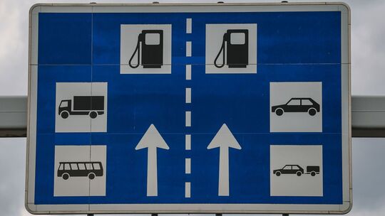 Tankstelle an der Autobahn