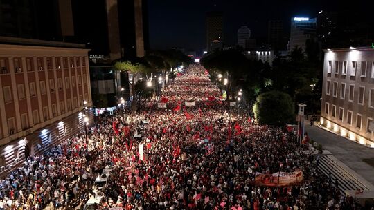 Proteste in Albanien Proteste in Albanien