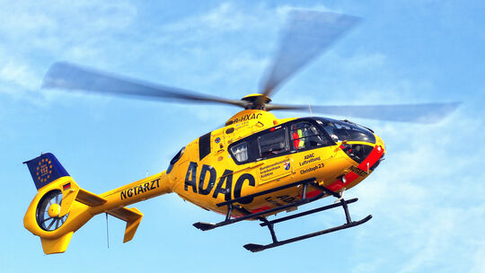 Zum Einsatz auf dem Zentralplatz am 29. Juni kam der Rettungshubschrauber "Christoph Rheinland", der am Flughafen Köln/Bonn stat