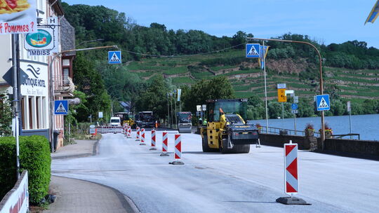 Die Bauarbeiten an der B416 zwischen den Koblenzer Moselstadtteilen Güls und Metternich kommen gut voran.