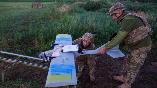 Ukraine-Krieg - Drohneneinsatz der ukrainische K-2-Brigade
