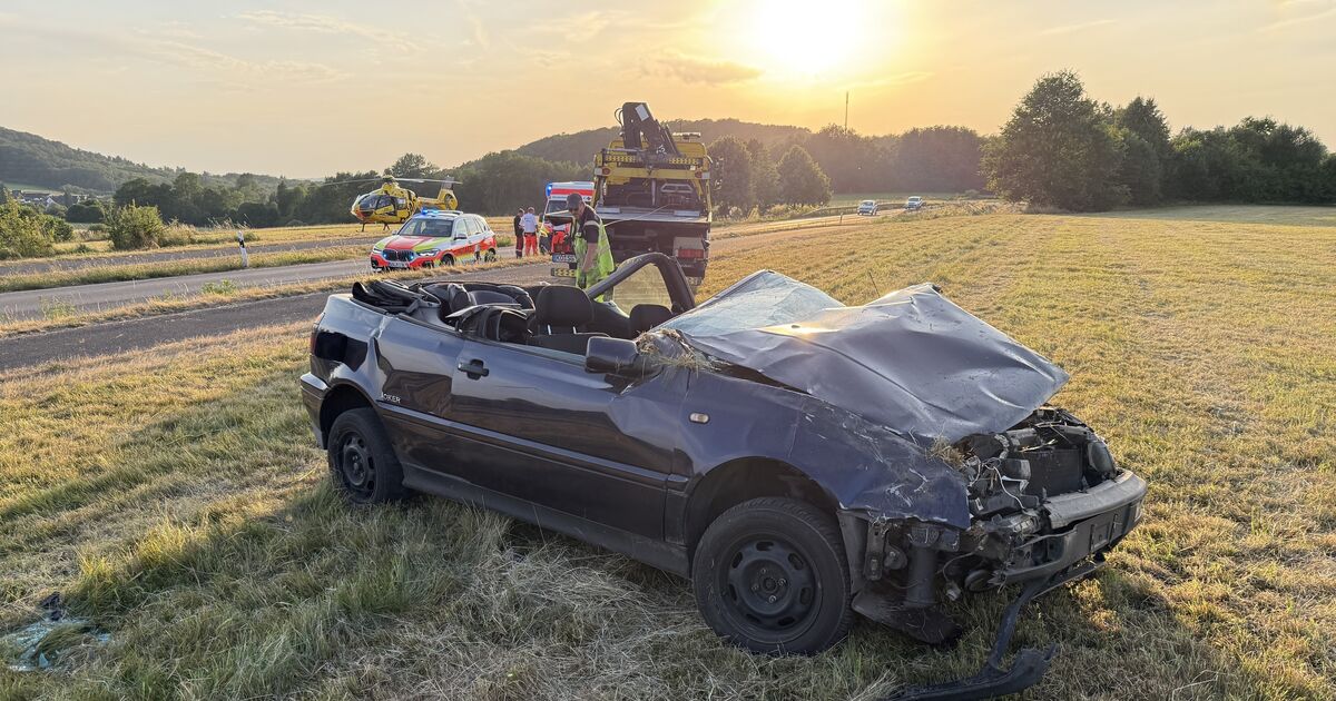 Zwei Verletzte auf L307: Unfall bei Selters: Auto überschlägt sich