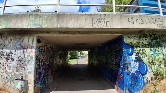 Die Unterführung die aus Richtung Talweiherplatz zum Schulzentrum führt, nannten viele Birkenfelder als Angstraum.