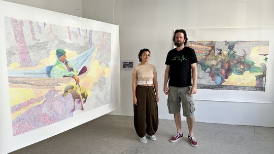 Samira Delzendeh und Mirco Pignotti zeigen in ihrem Vitis’ Artspace in Montabaur Werke von Uwe Michael Biedermann. Der Künstler
