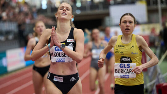 Majtie Kolberg (vorn links) hat ihre Teilnahme an der deutschen Leichtathletikmeisterschaft abgesagt. Die Athletin der LG Kreis