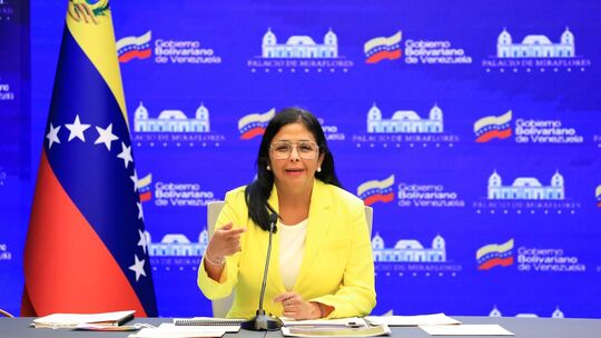 Geschäftsführende Präsidentin Delcy Rodríguez Geschäftsführende Präsidentin Delcy Rodríguez