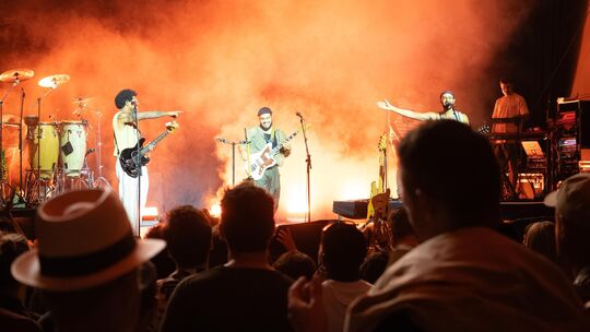 Die Band Gilsons aus Brasilien war der letze musikalische Akt am Samstag beim Horizonte-Festival in Koblenz.
