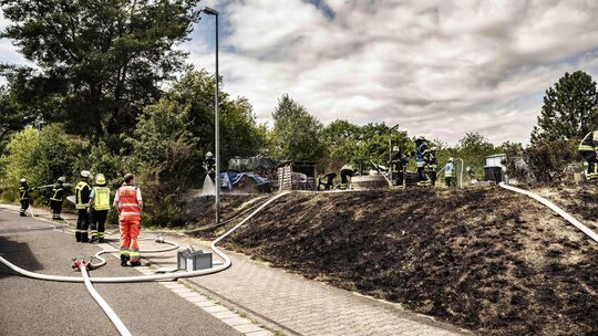 Rund 200 Quadratmeter brannten in der Straße "Bein" in Weierbach.