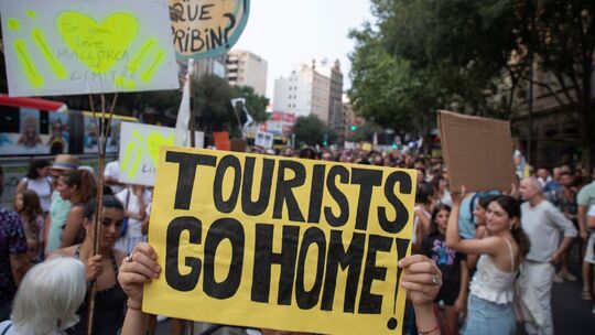 Protest gegen Massentourismus auf Mallorca