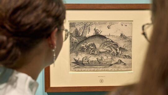 „Die großen Fische fressen die kleinen“, 1570 gestochen von Pieter van der Heyden, gehört zu den bekanntesten Druckgrafiken nach