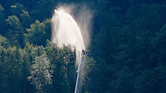 Brand im Bergwald in den Chiemgauer Alpen