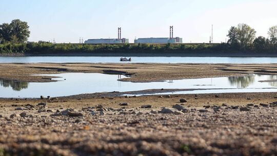 Niedrige Wasserstände der Donau