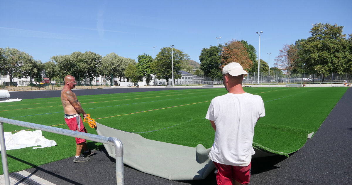 Final work is underway: Apollinaris Stadium eagerly awaits its opening.